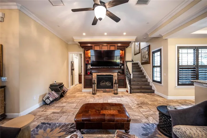 Lower Level Family Room Stairs to Upper Level