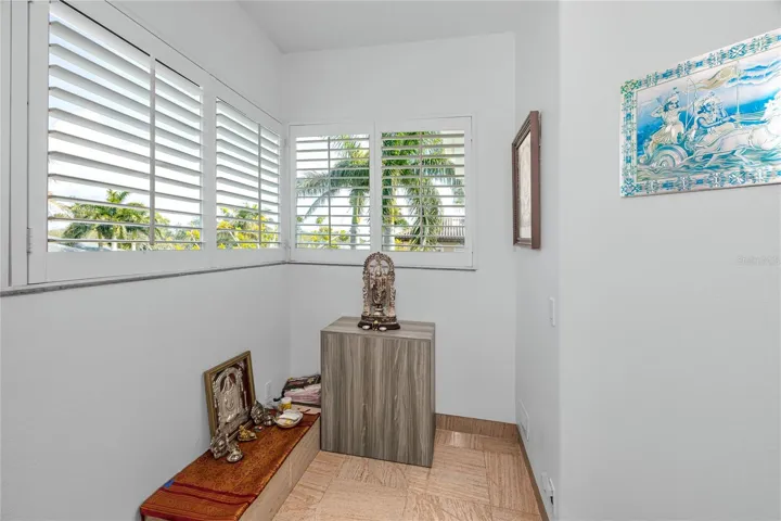 Meditation room located on the top floor.
