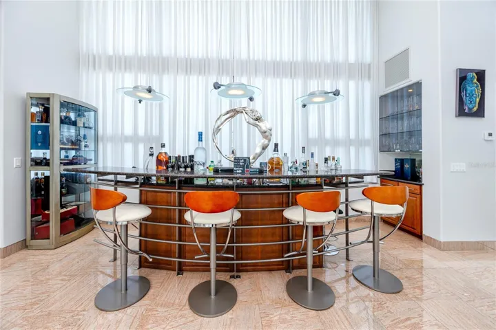 Endless entertainment options including this custom bar