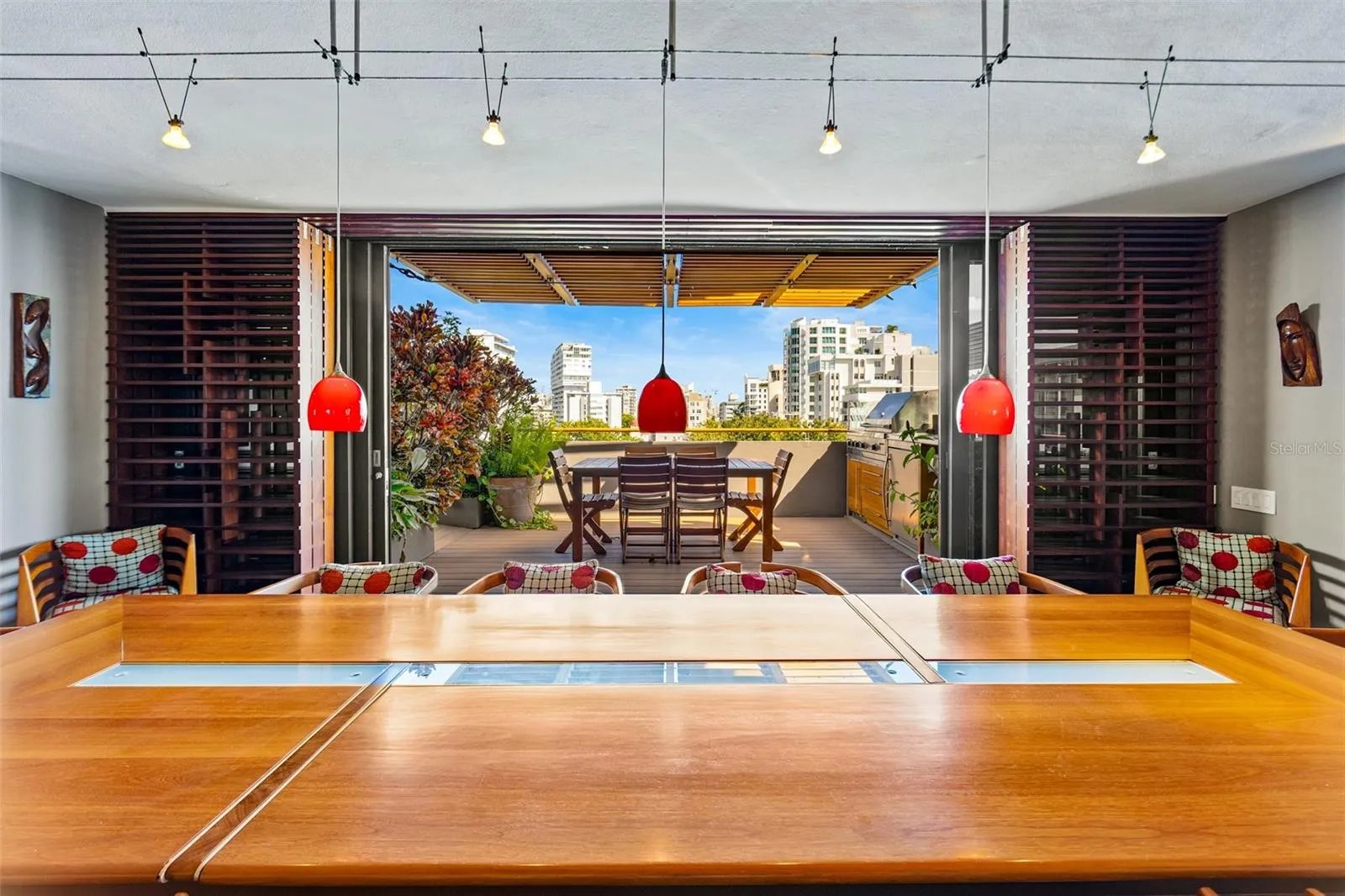 Dining area facing terrace