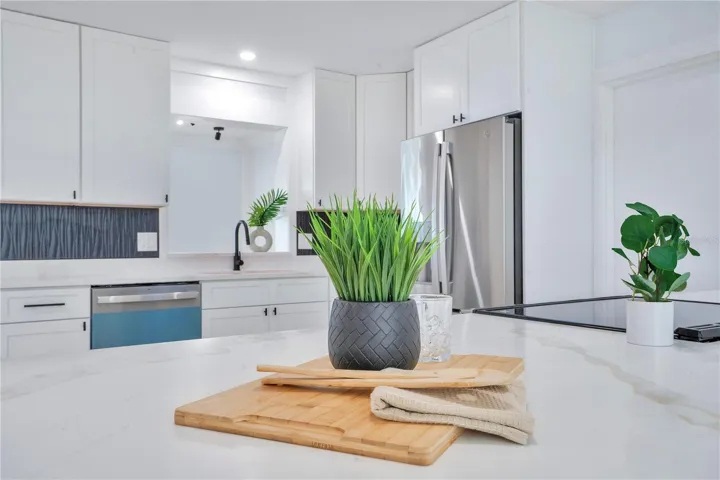Brand New Kitchen: Quartz Counter, Stainless Steel Cabinets, Copper Sink