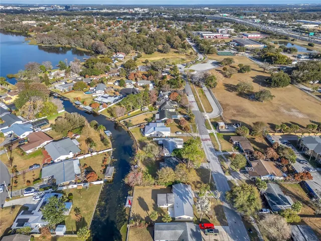 Drone View Showing Canal Exiting to Clear Lake