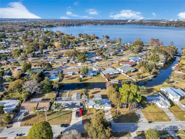 Drone View Showing Canal Exiting to Clear Lake