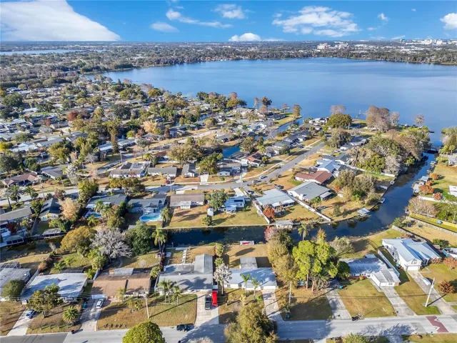 Drone View Showing Canal Exiting to Clear Lake