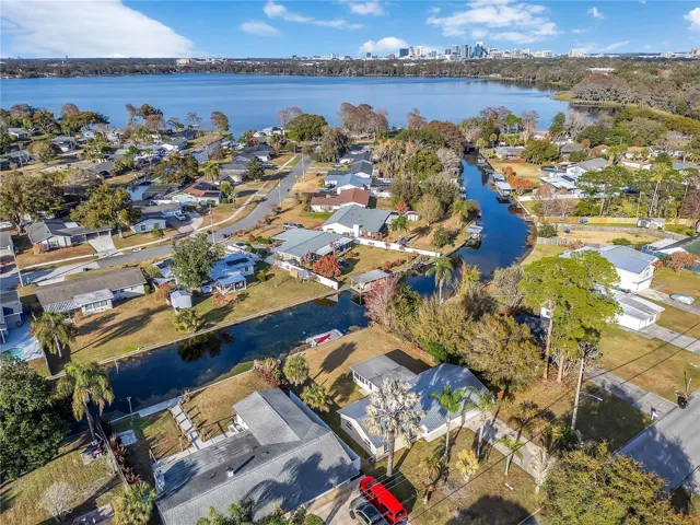 Drone View Showing Canal Exiting to Clear Lake