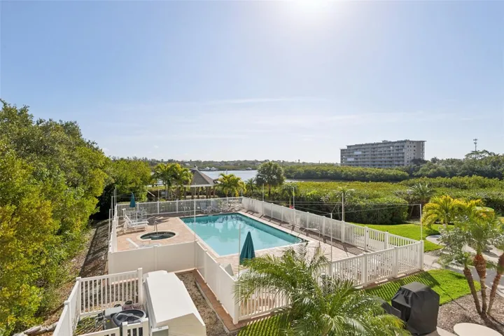 View of the pool area.