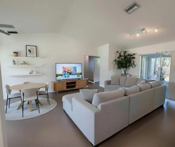 virtually staged living room