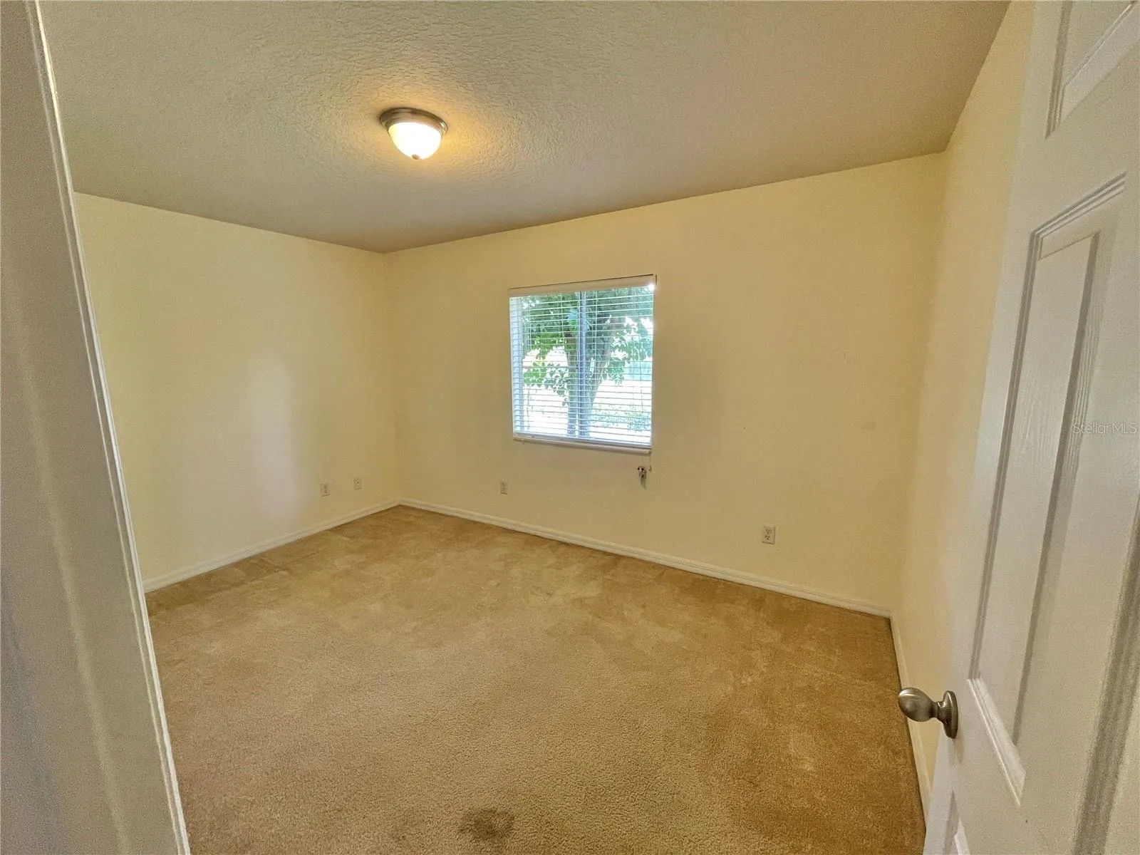 unstaged 2nd bedroom with lakeview