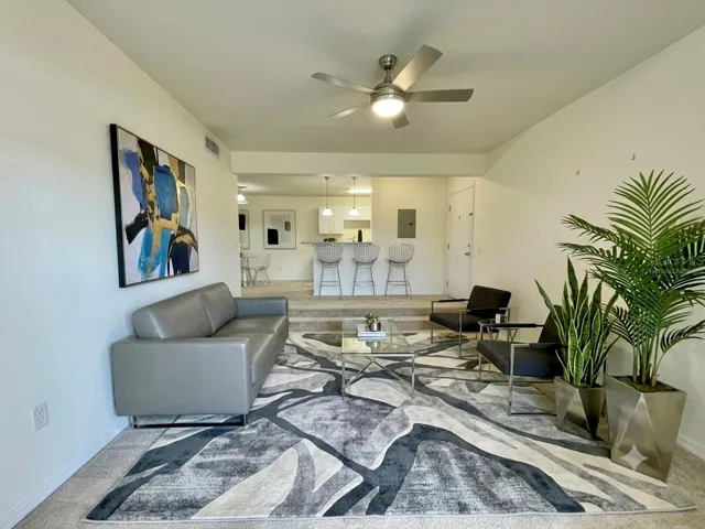 virtually staged living room