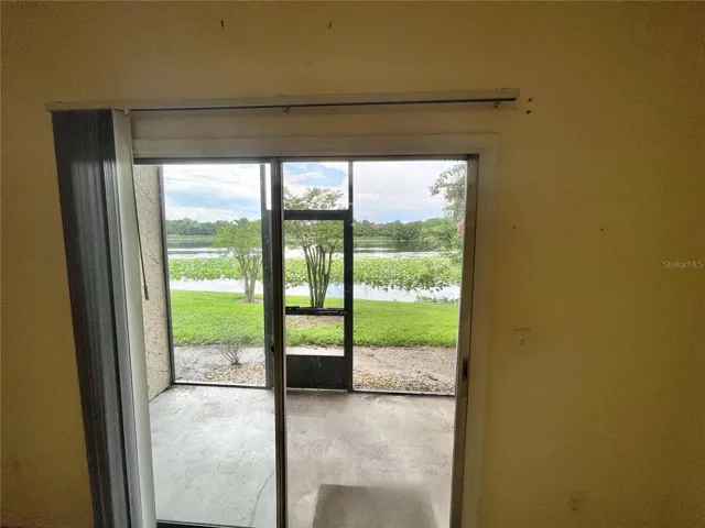 Lake Views looking out through the back porch