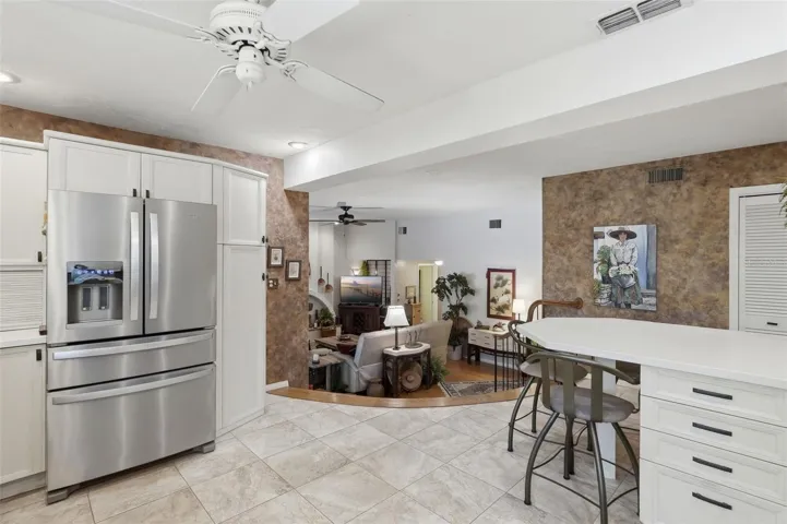 Kitchen opens to the Family room