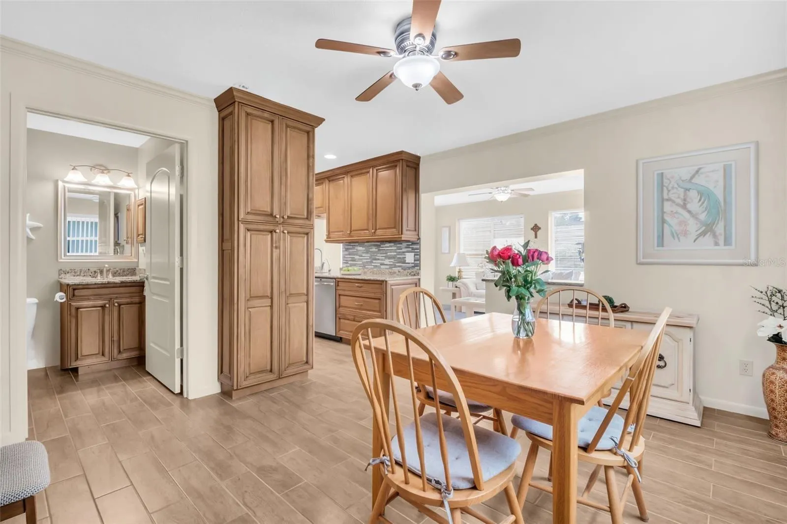 Spacious dining room and beautifully updated guest bath~