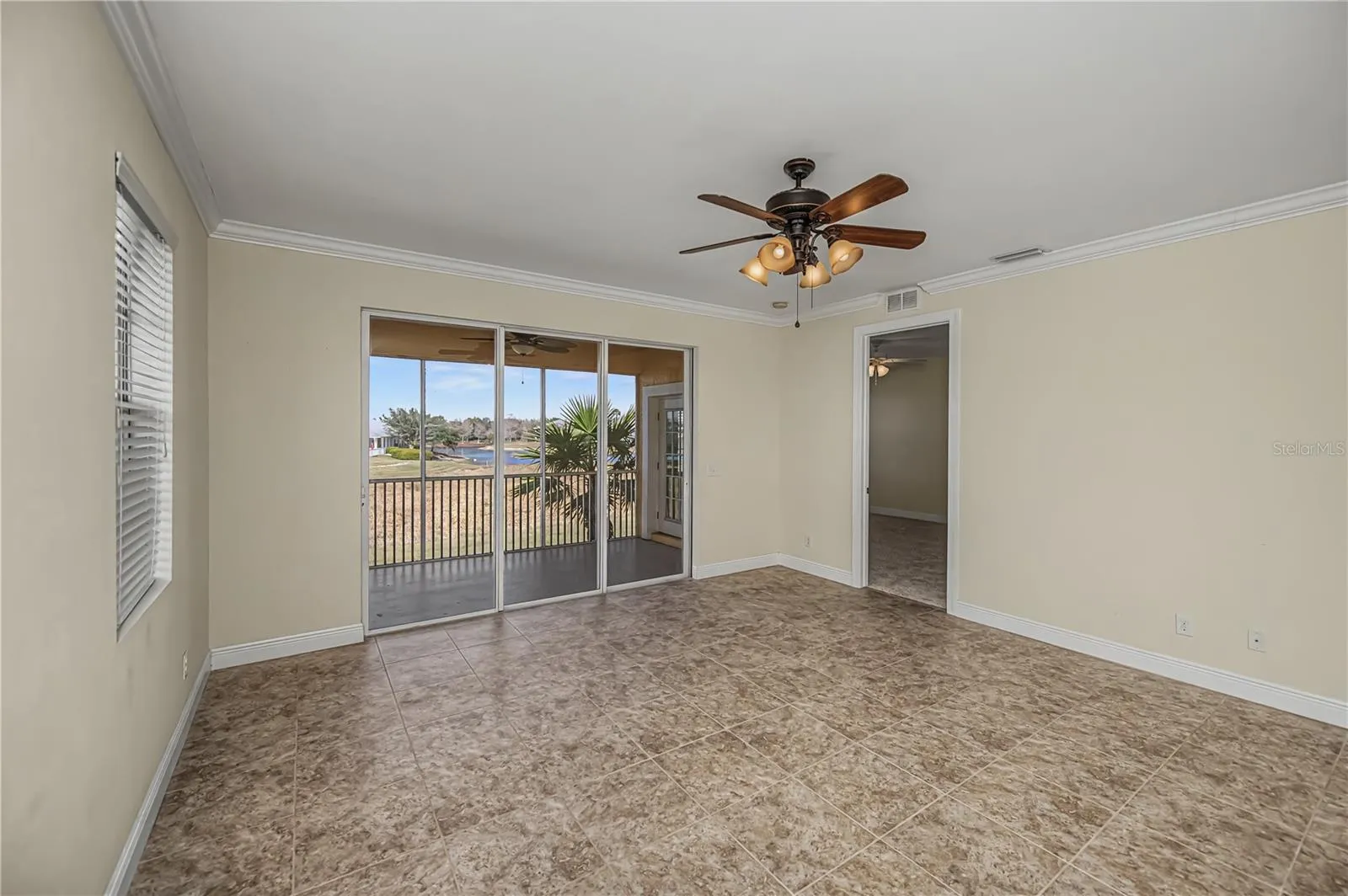 great room to lanai and primary bedroom