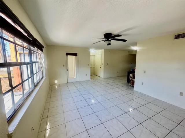 View from the living room to the dining room.