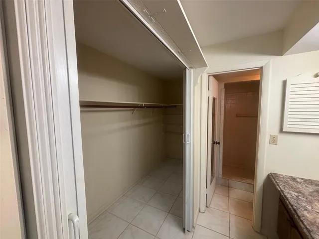 Oversized walk in closet in the primary bathroom