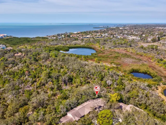 Aerial View Showing West Klosterman Preserve with the Gulf Beyond