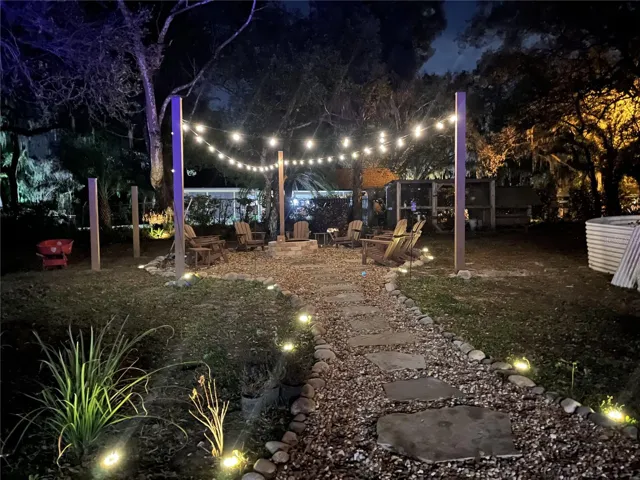 Rear Exterior at Night