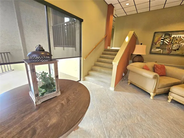 Lobby stairs going up to condo