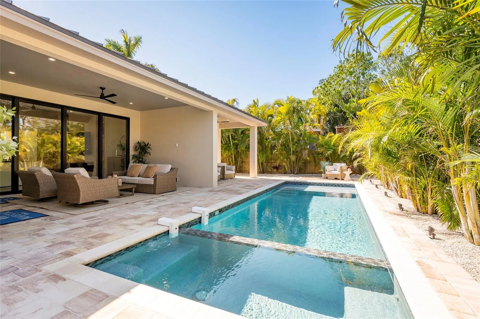 Westerly View of pool and spa