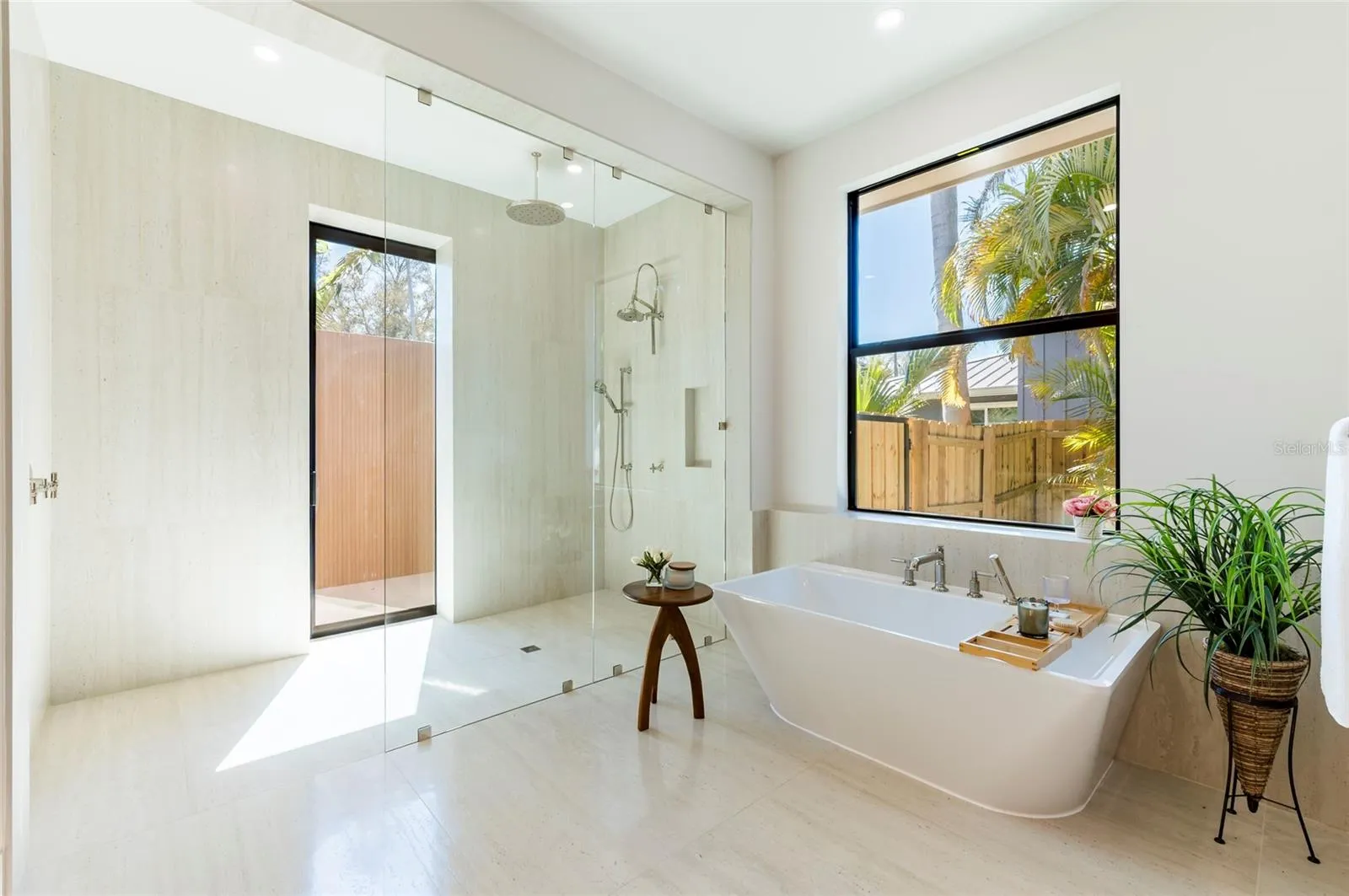 Master Soaking Tub and Indoor Shower