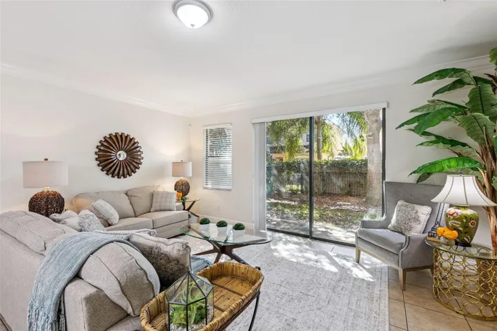 Sliding doors out to rear patio