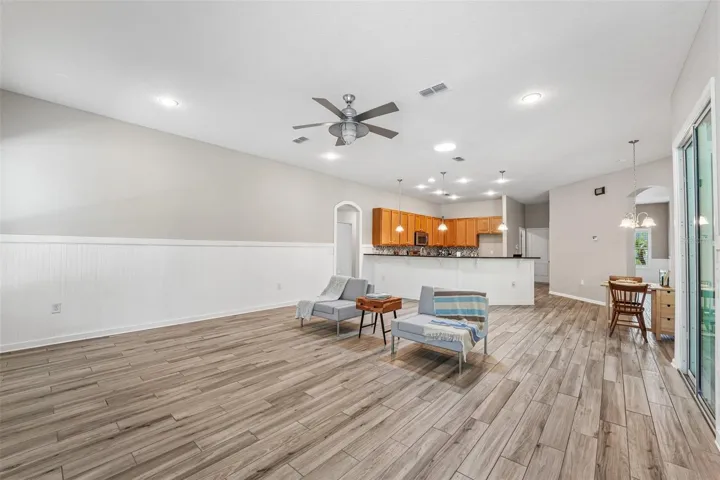 Family room, freshly painted