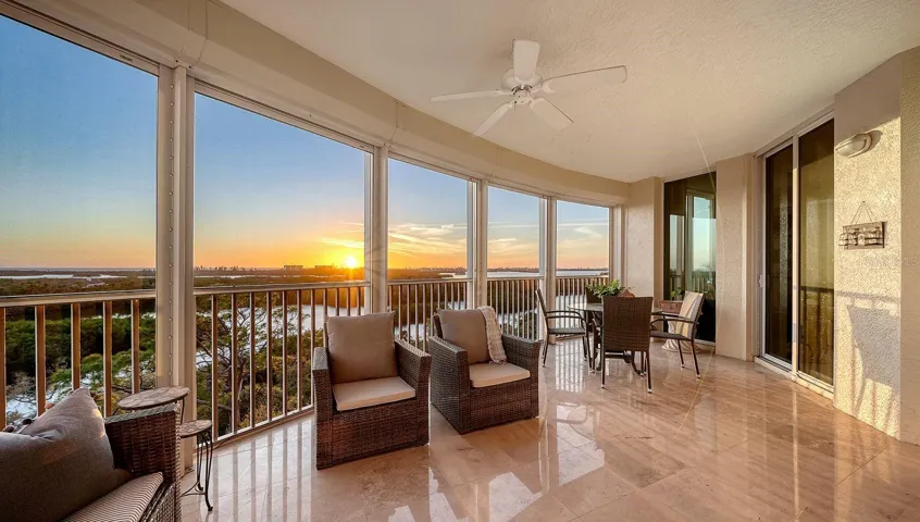 Sweeping water & sunset views from expansive lanai