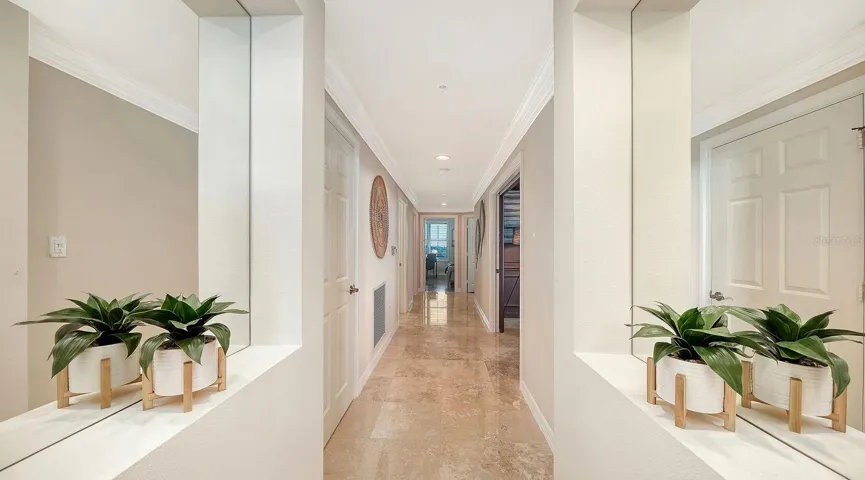Hallway to den & guest bedrooms