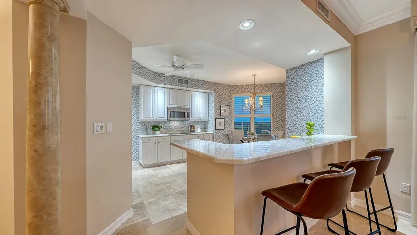 Breakfast bar/kitchen twilight