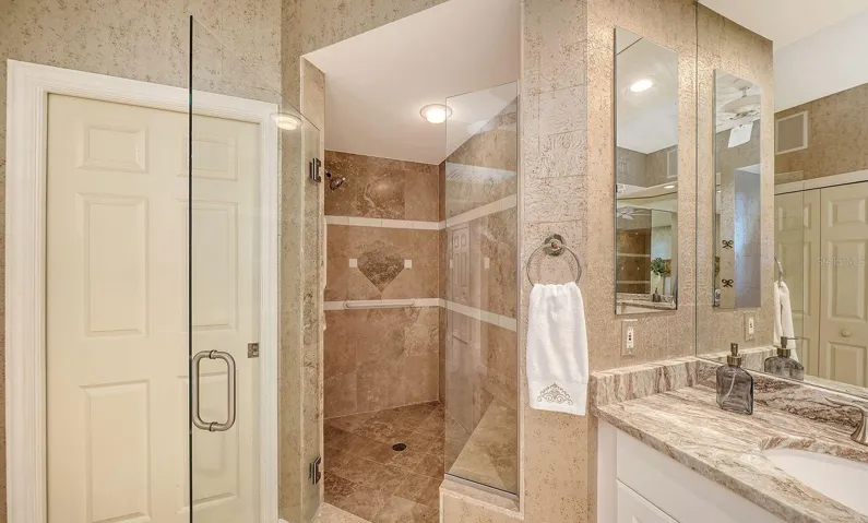 Primary bath with walk in shower