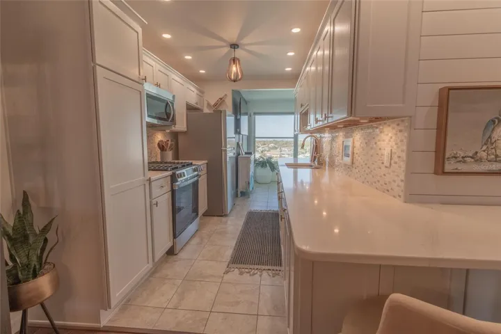 Kitchen Area w/ Water Views.