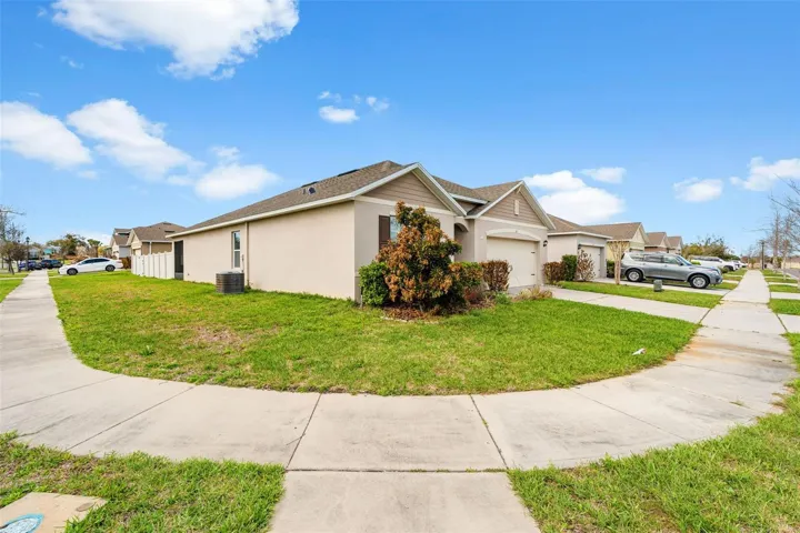Spacious corner lot.