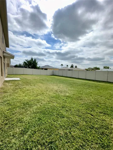 Exterior backyard fenced