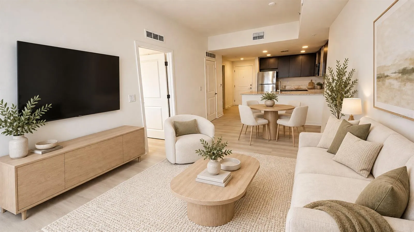 Living Room/ Dinning Room Combo 3D View