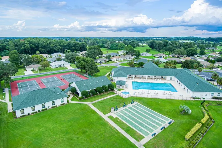Ocala Palms Adult Activity Center which includes tennis, shuffleboard and bocce ball courts, outdoor Olympic size pool and an indoor pool, and much more.