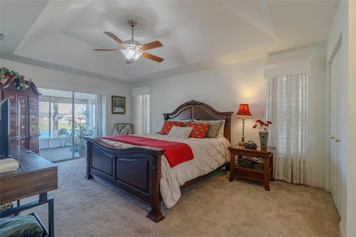 Master Bedroom with Tray Ceiling