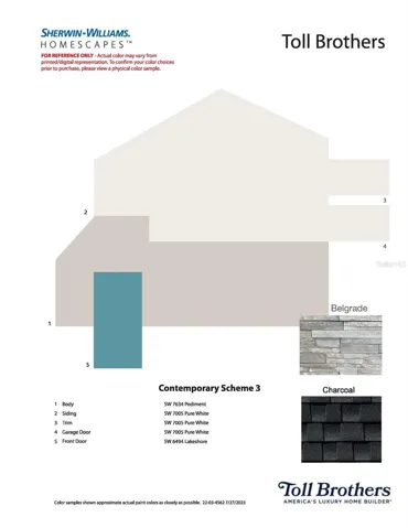 Exterior color selection