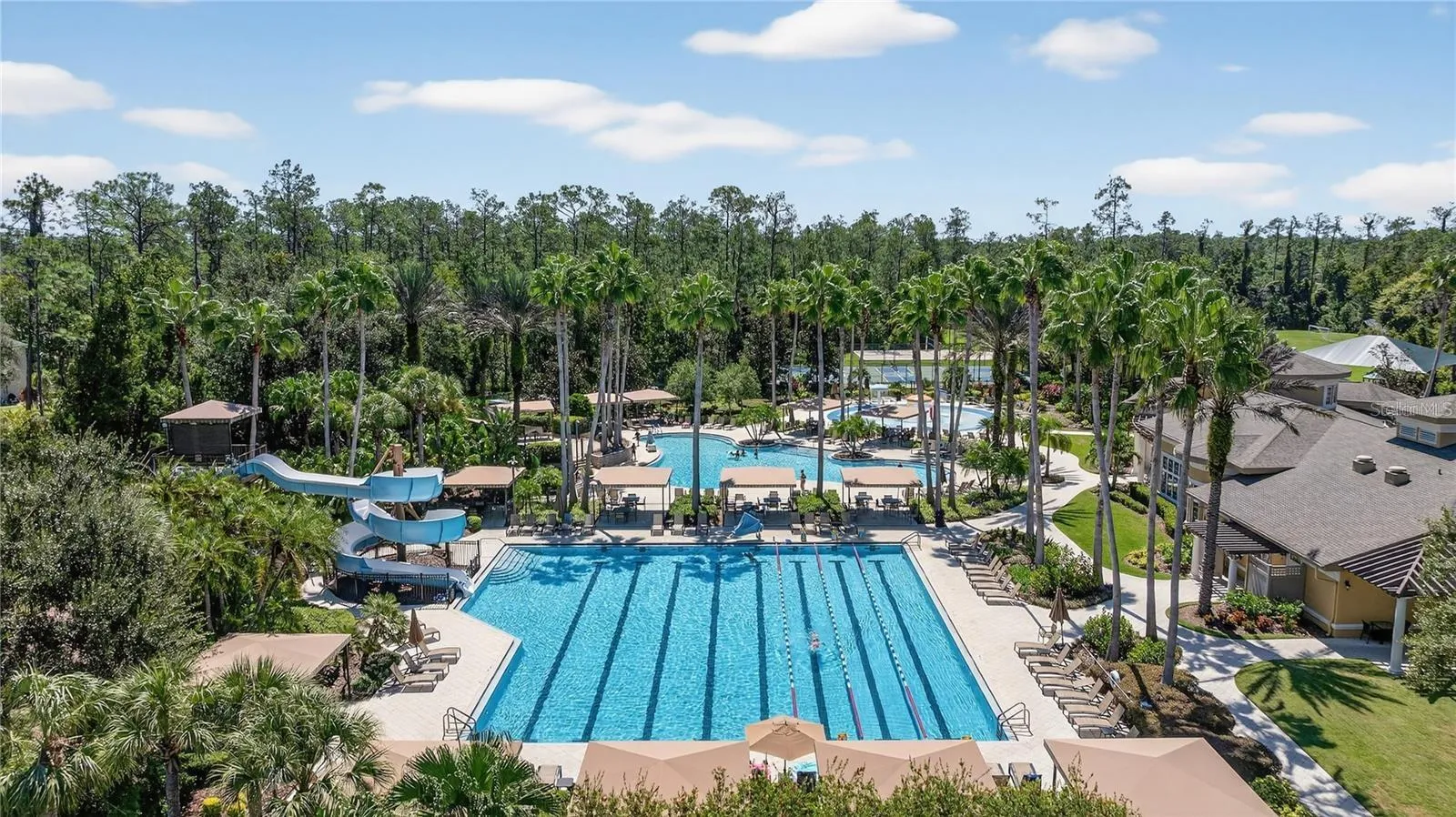 Pool for Swim Races and to get your laps in... at Seven Oaks Community Center available to SilverLeaf Townhomes Community