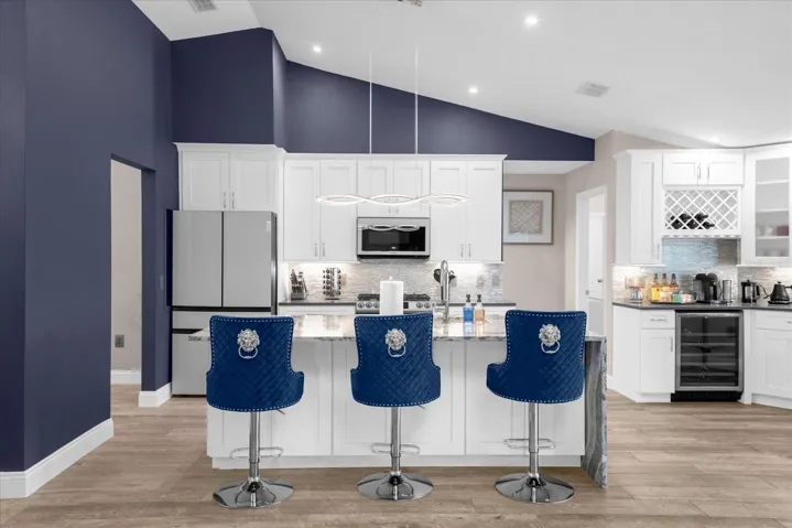 open concept with tall ceilings