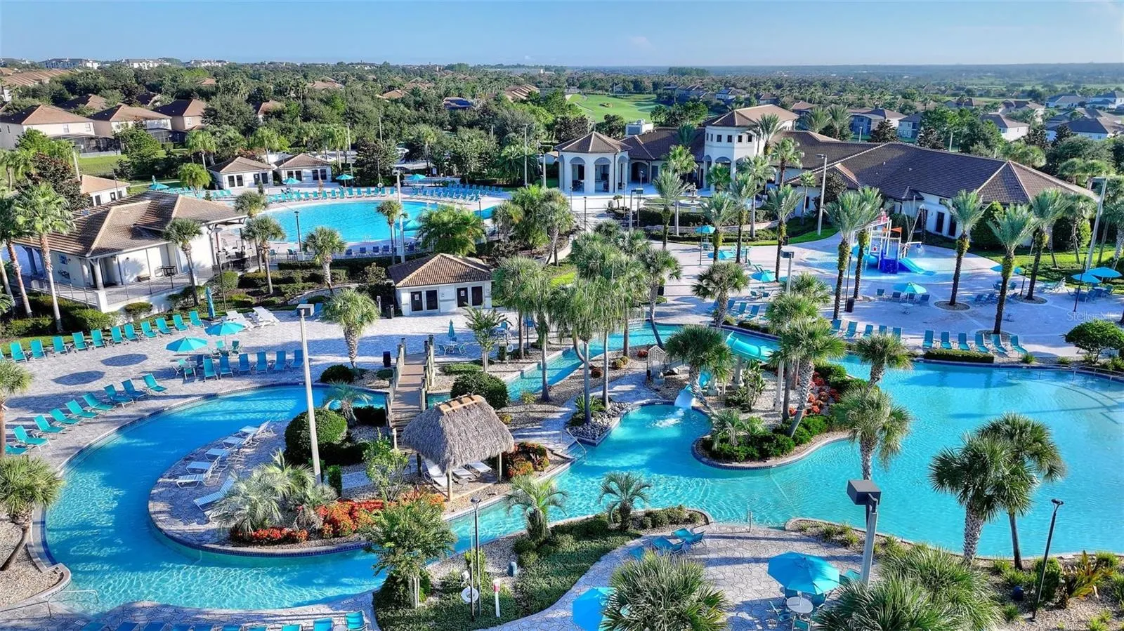 Oasis Club Lazy River, Kids Splash Zone, and adult pool