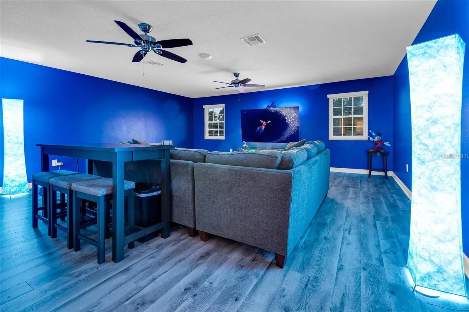 Bonus media room above the 3 car garage