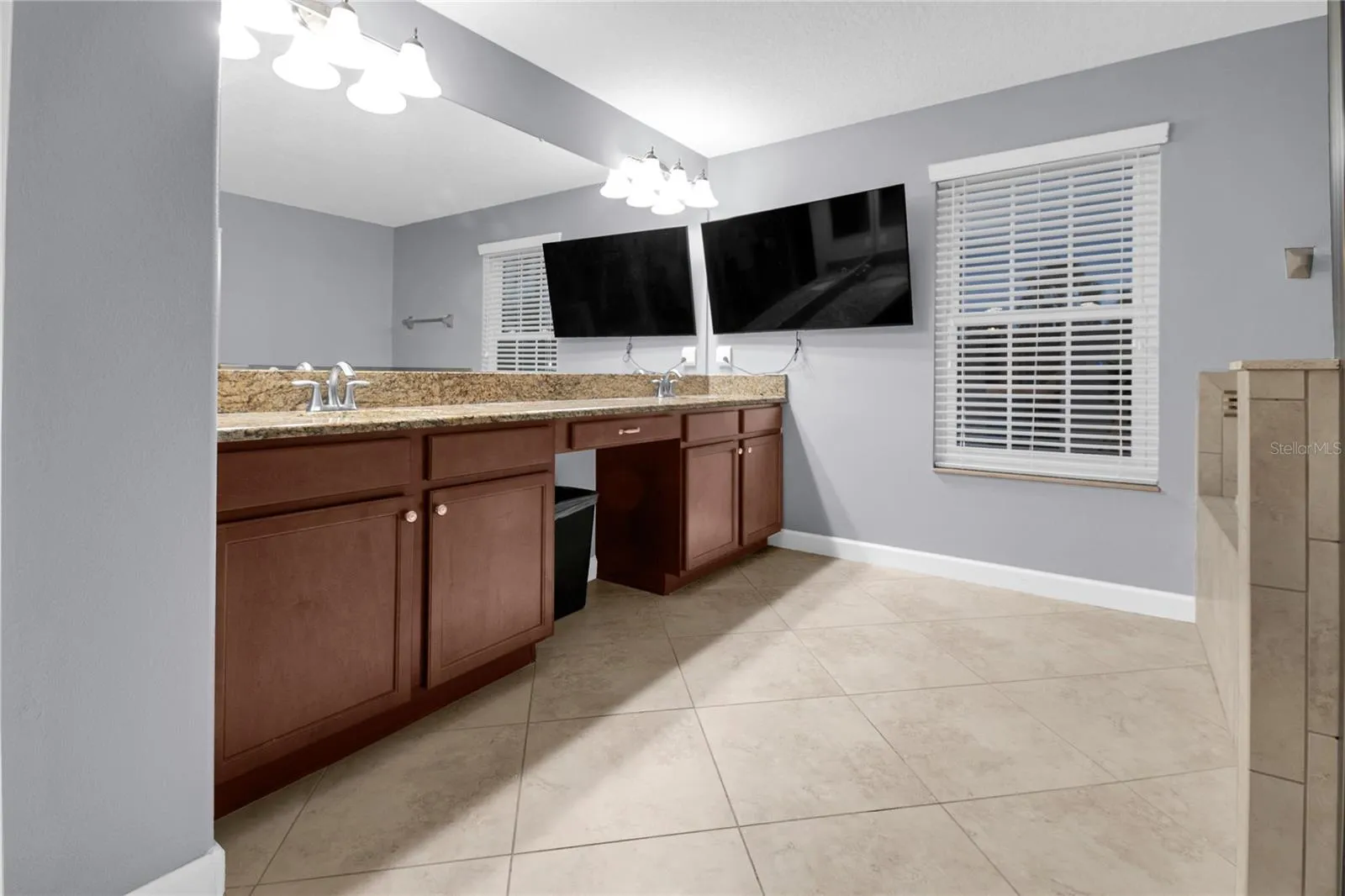Upstairs Master Bathroom has two sinks