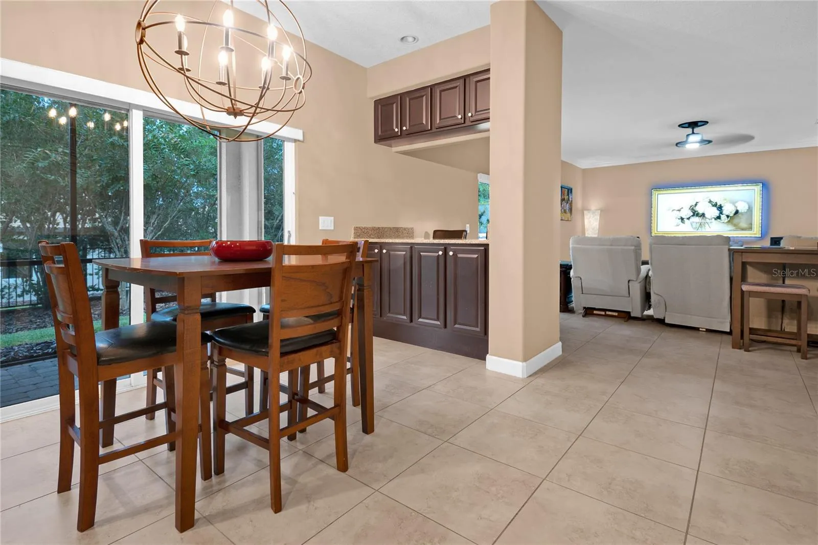 Kitchen dining nook and dry bar