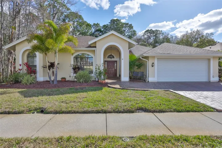 Front entrance with two car garage