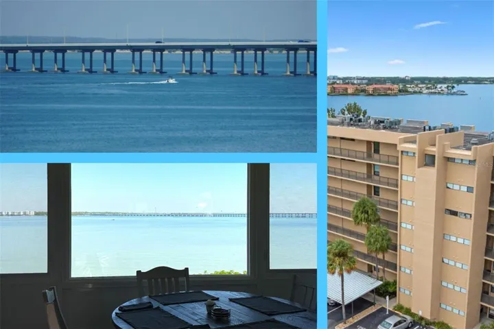 2617 Cove Cay Dr., #711 is a 2/2 corner-unit penthouse condo offering a panoramic view of Old Tampa Bay.