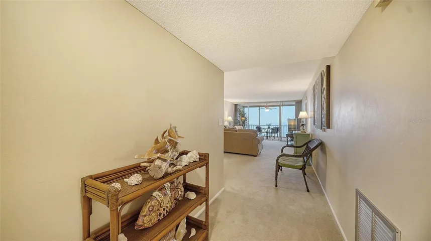A view to the living room and the gulf...