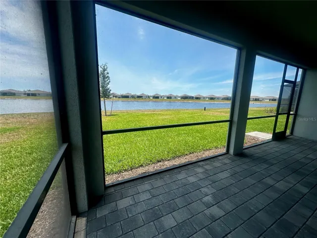 Large screened lanai with water views