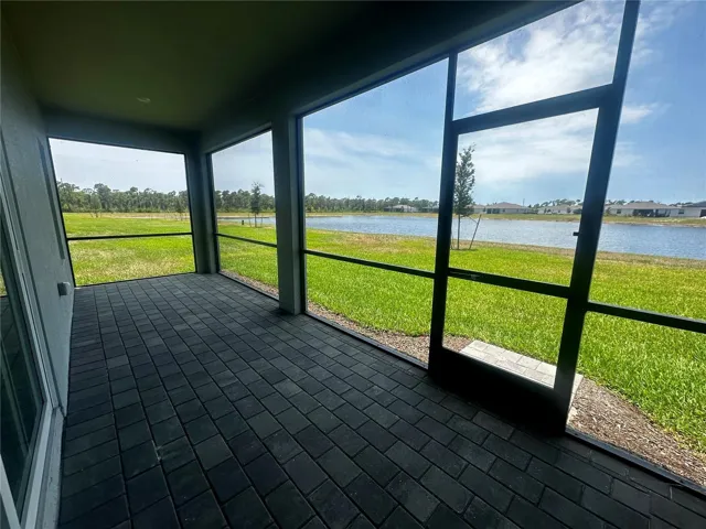 Large screened lanai with water views