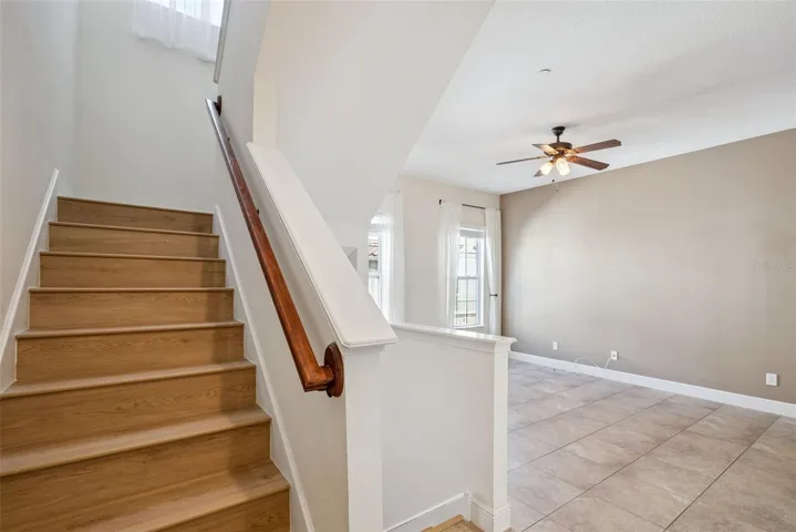 Staircase to 3rd Floor all Stairs are Luxury Vinyl Plank.