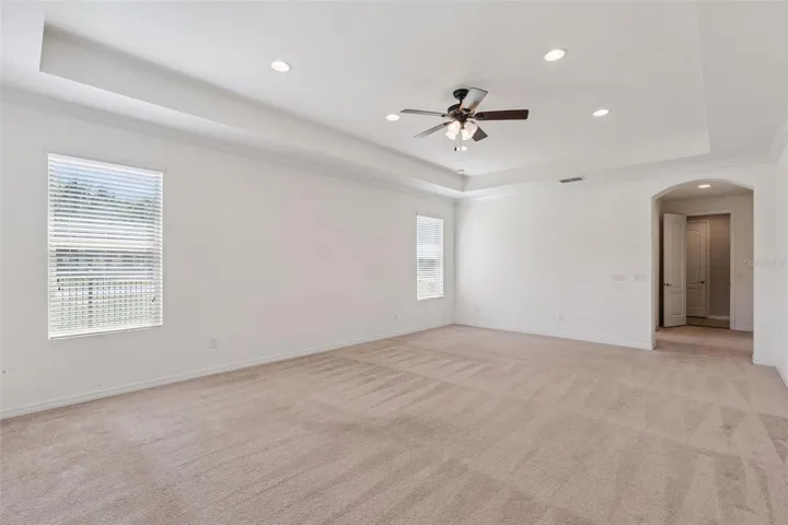 Primary Bedroom with Trey Ceilings